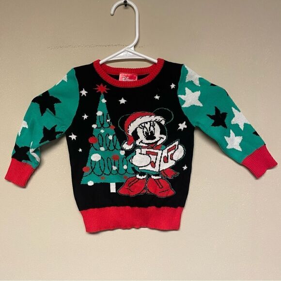 Disney Minnie Mouse Girls Toddler Christmas Sweater Size 18 Months - Picture 4 of 4